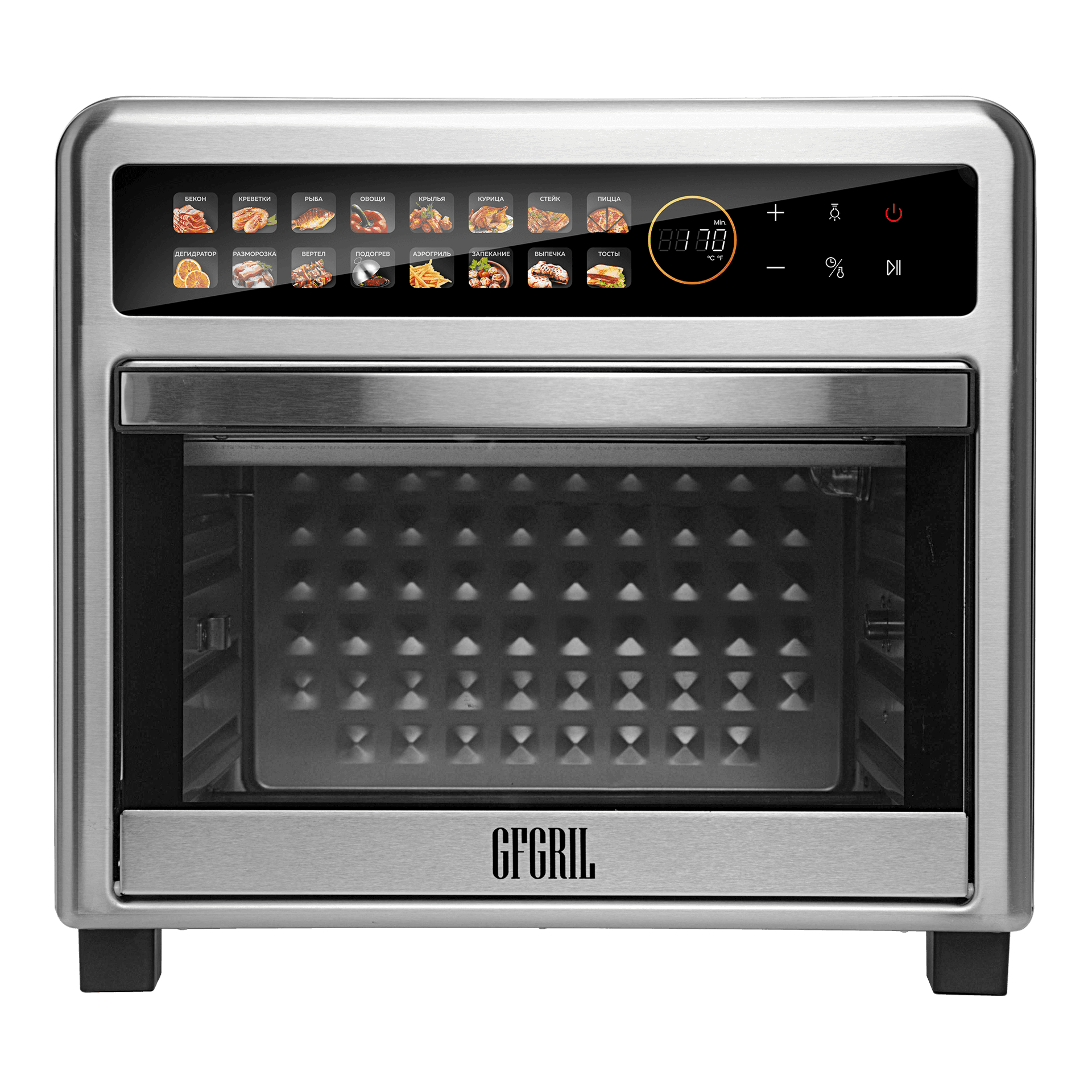 Мини-печь аэрогриль GFGRIL GFAO-800-silver - изображение 2